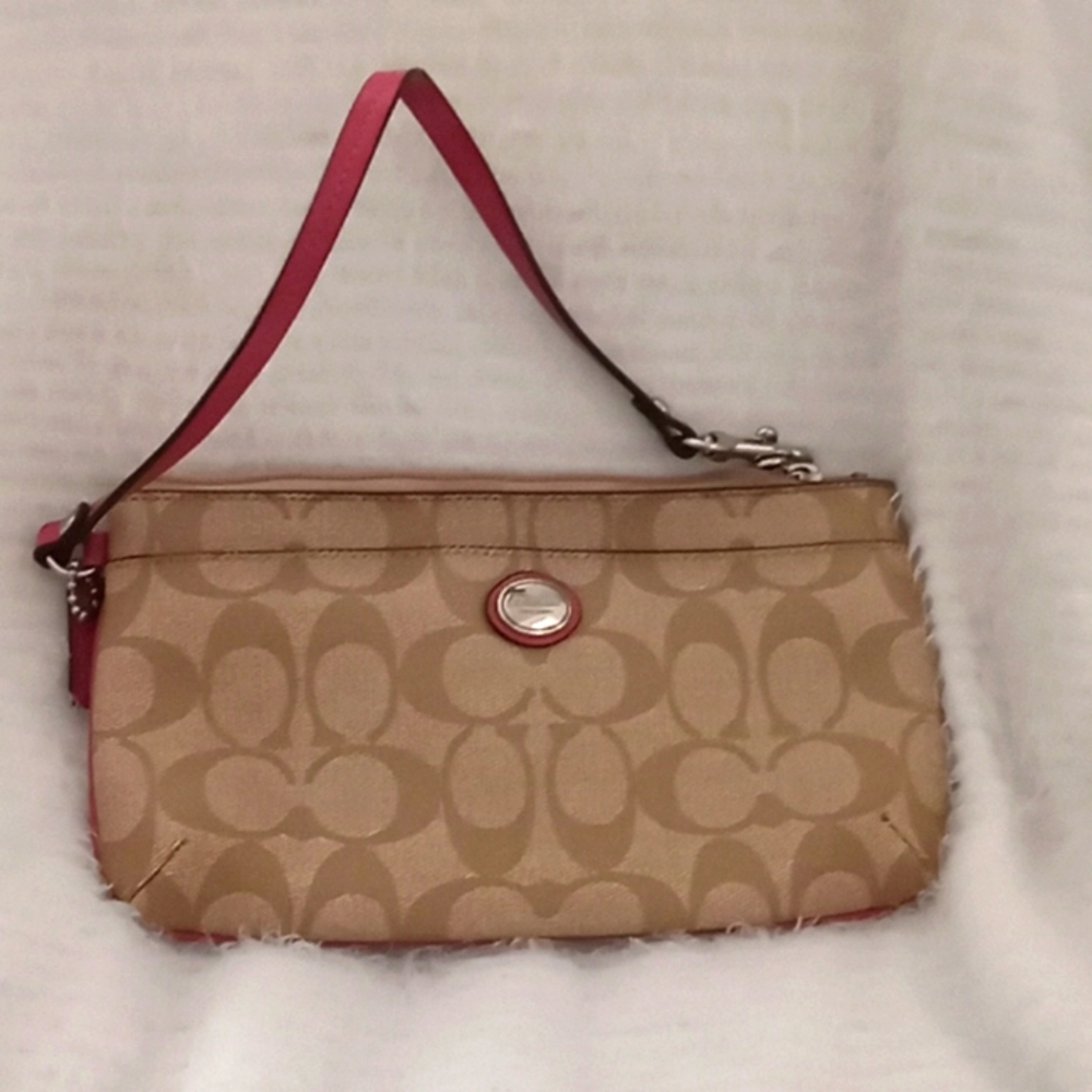Coach New York signature wristlet